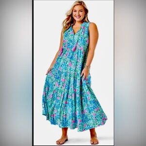 Lilly Pulitzer Malone Maxi Soleil Pink Good Hare Day size M  NWOT